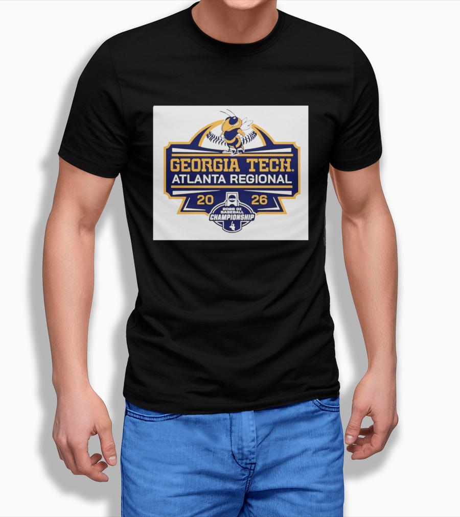 Georgia Tech Yellow Jackets Atlanta Regional 2026 NCAA DI Baseball Championship T-Shirt