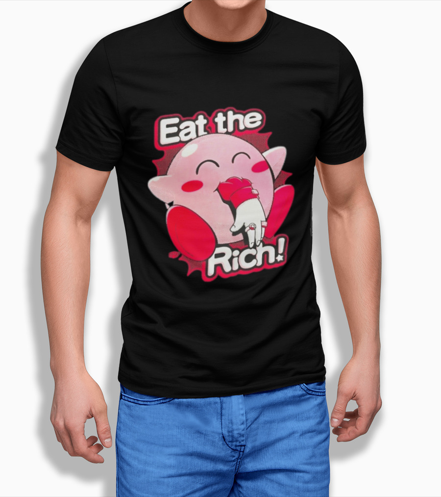 Kirby Eat The Rich Meme Video Game Character Trend T-Shirt
