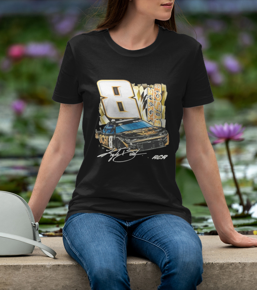 Kyle Busch 8 RCR NASCAR Race Car Signature T-Shirt