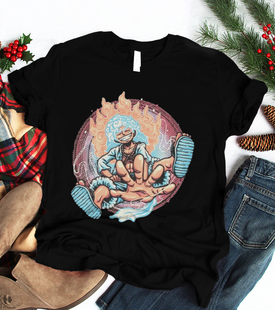 Luffy's Awakened Gear 5 Pirate King Manga Anime T-Shirt