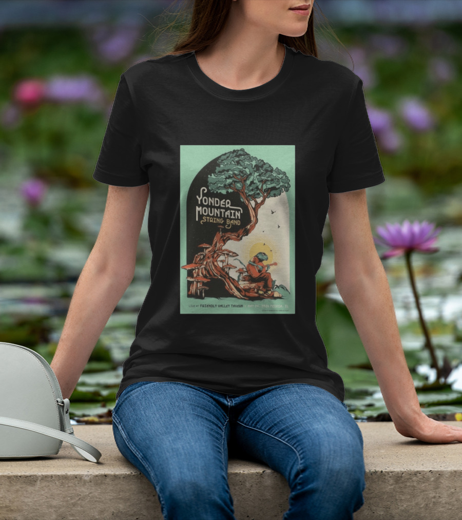 Yonder Mountain String Band Live At Friendly Valley Tavern Peoria IL May 24 2026 T-Shirt