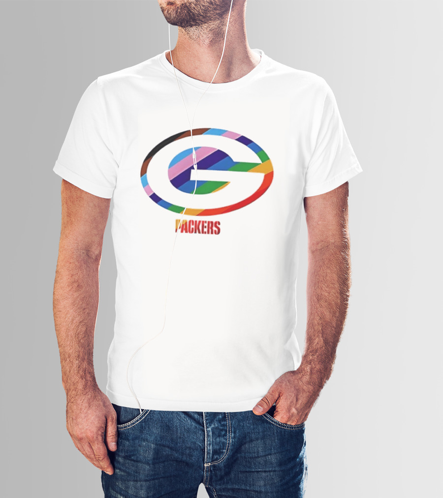 Packers Pride Support The Team Packers Colorful Logo Interpretation T-Shirt