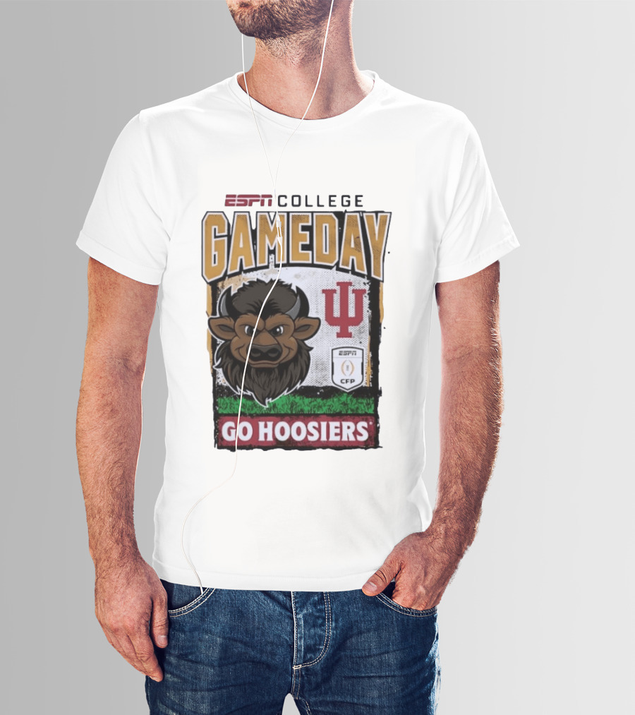 ESPN College Gameday Go Hoosiers IU Buffalo Football T-Shirt