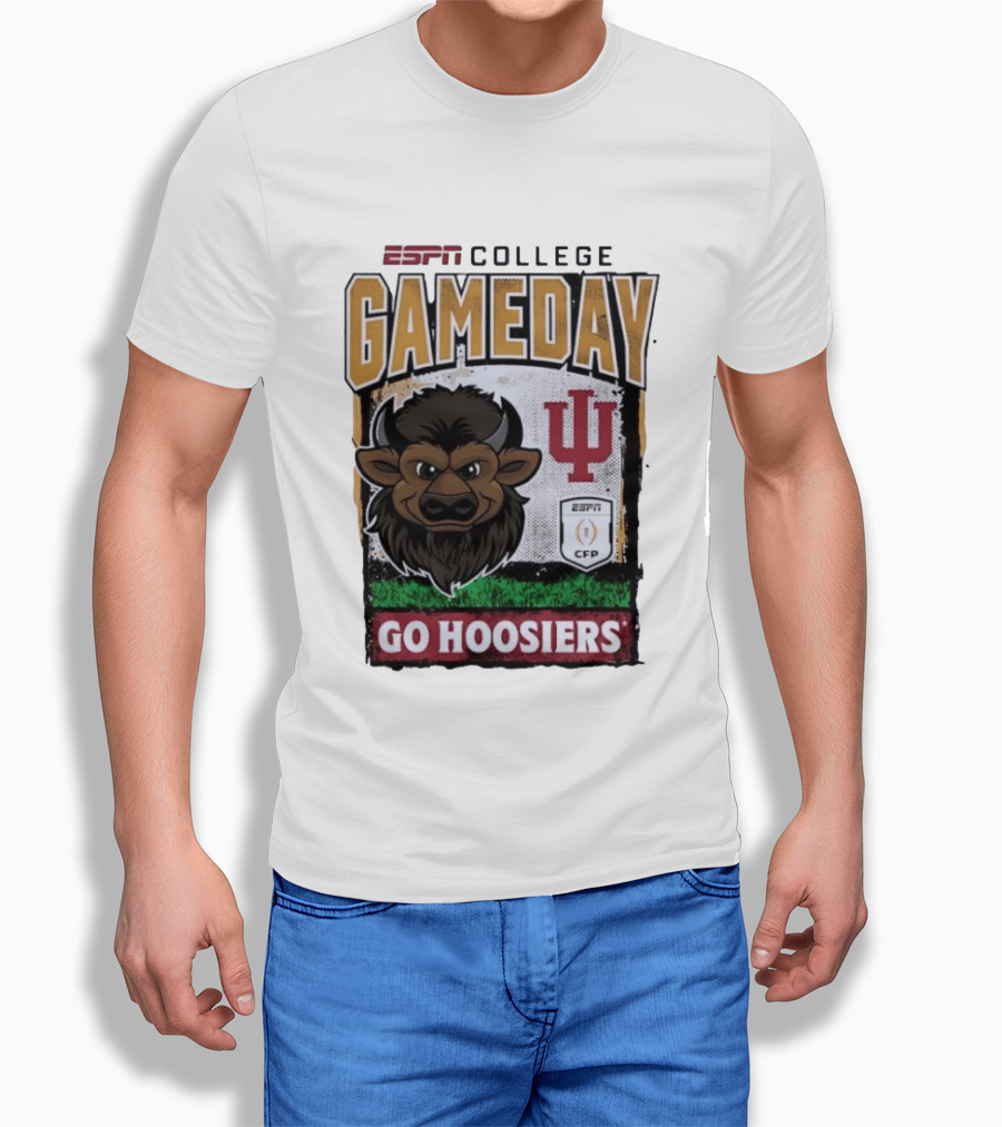 ESPN College Gameday Go Hoosiers IU Buffalo Football T-Shirt
