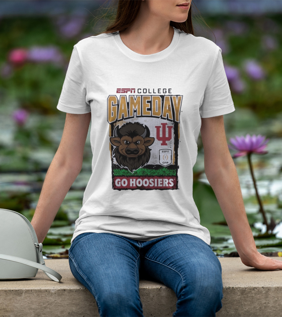 ESPN College Gameday Go Hoosiers IU Buffalo Football T-Shirt