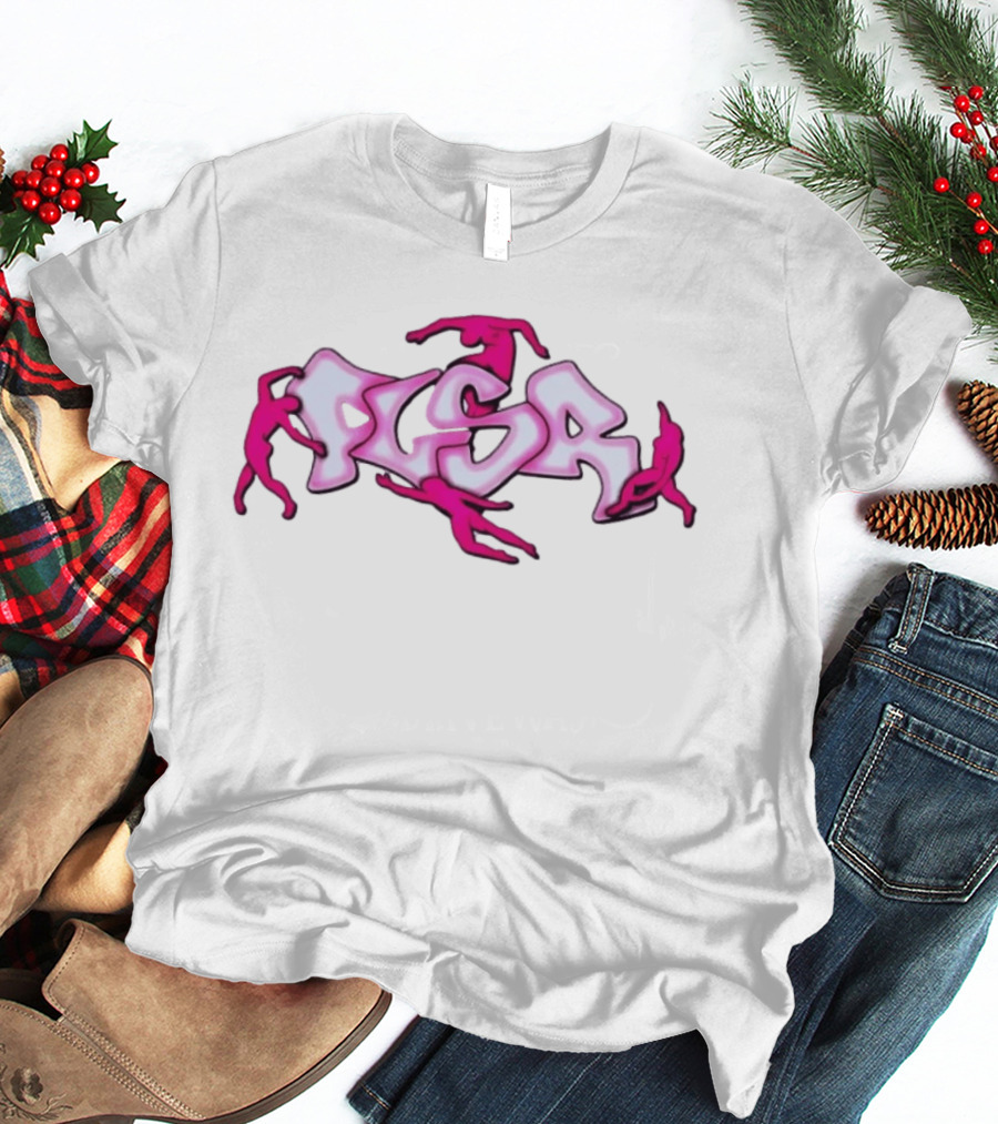 Flsr Figures Climbing Pink Graffiti T-Shirt