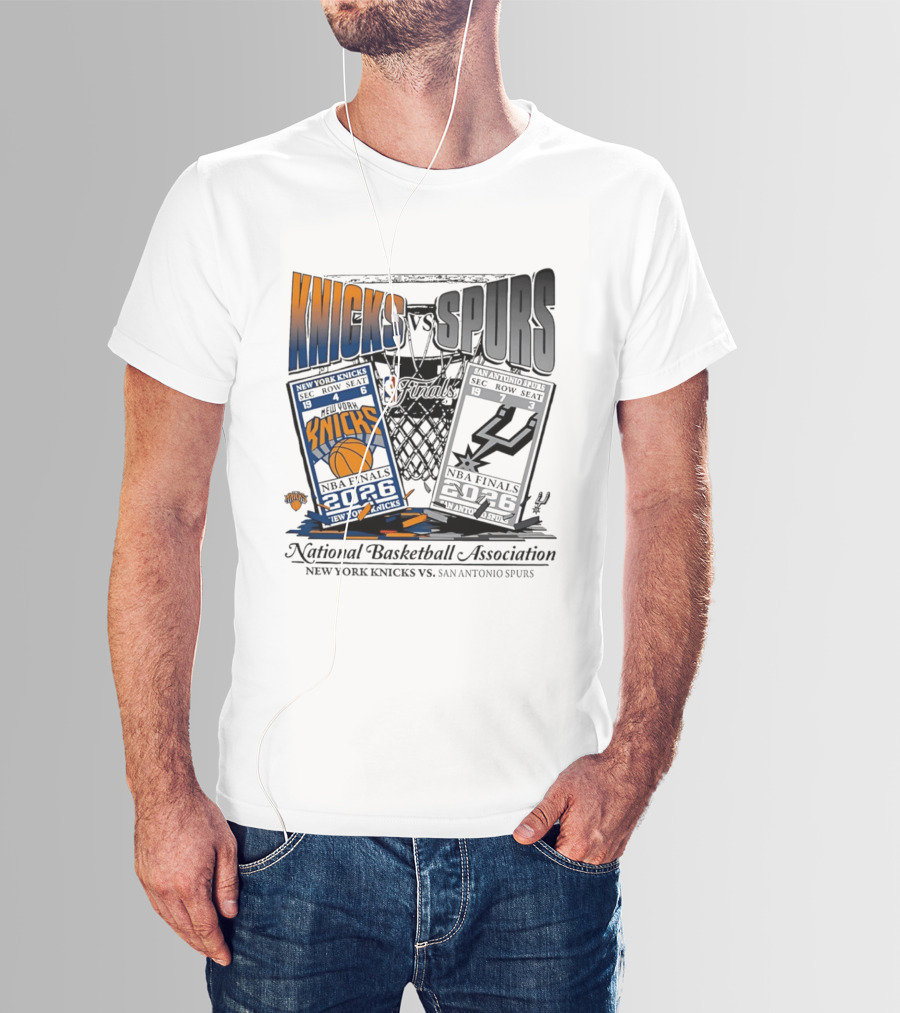 New York Knicks Vs San Antonio Spurs NBA Finals Tickets 2026 National Basketball Association T-Shirt
