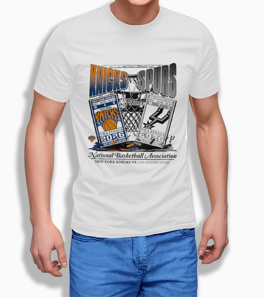 New York Knicks Vs San Antonio Spurs NBA Finals Tickets 2026 National Basketball Association T-Shirt