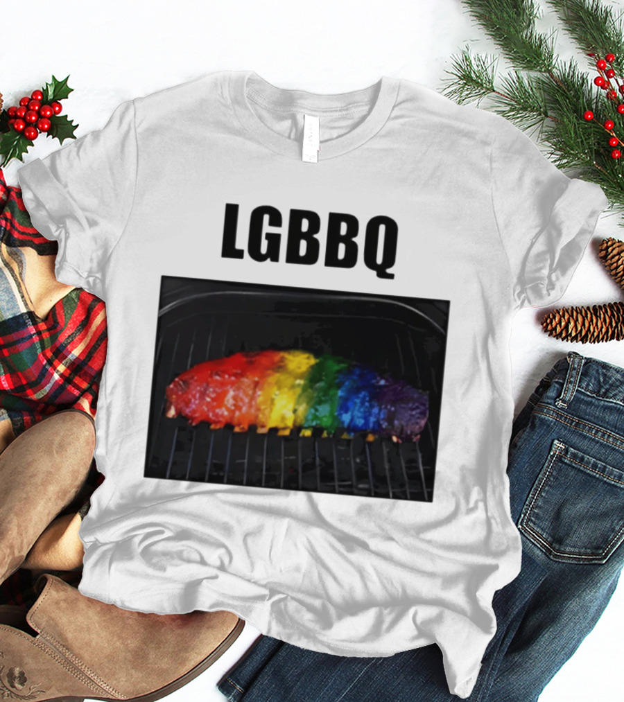 LGBBQ Rainbow Ribs LGBTQ BBQ T-Shirt