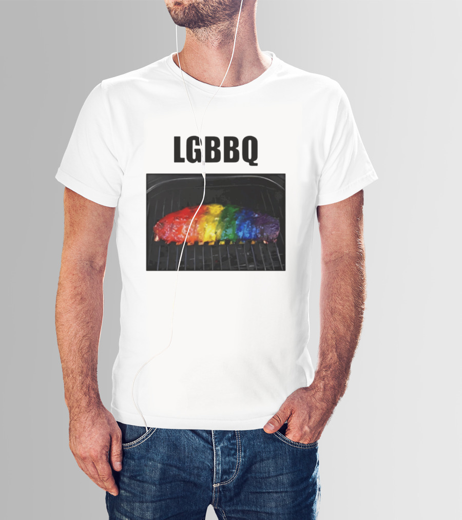 LGBBQ Rainbow Ribs LGBTQ BBQ T-Shirt