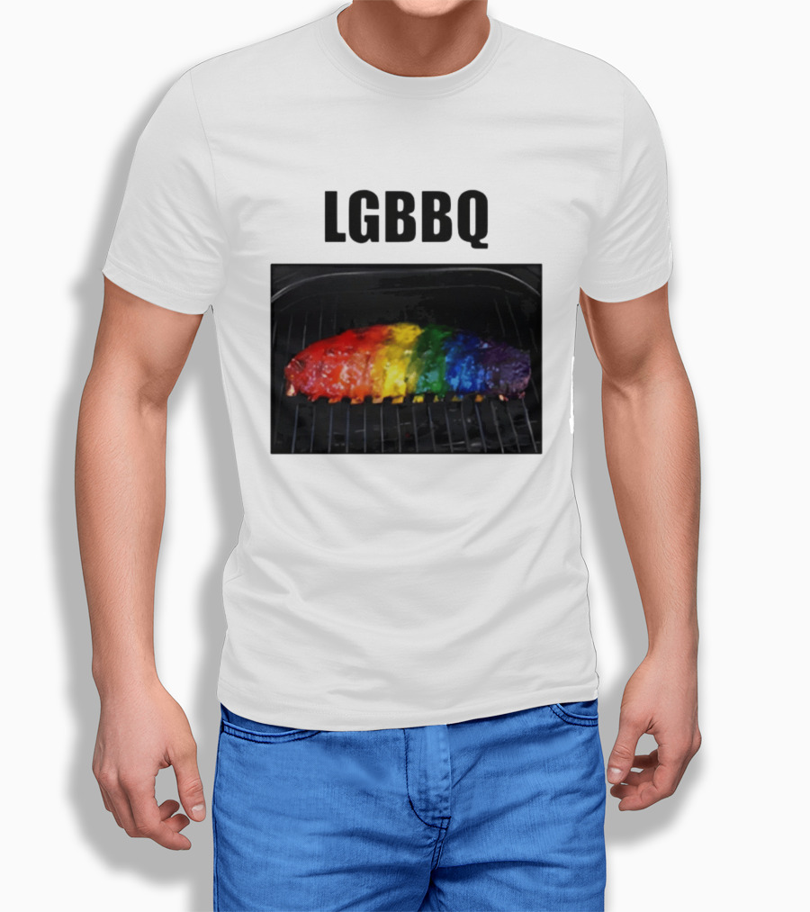 LGBBQ Rainbow Ribs LGBTQ BBQ T-Shirt