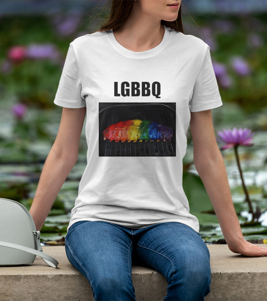 LGBBQ Rainbow Ribs LGBTQ BBQ T-Shirt