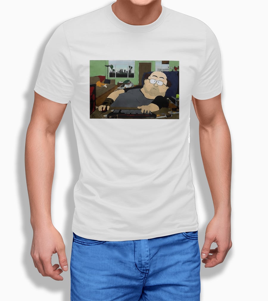 Gamer South Park Meme Online Gaming Guy Couch Scene T-Shirt