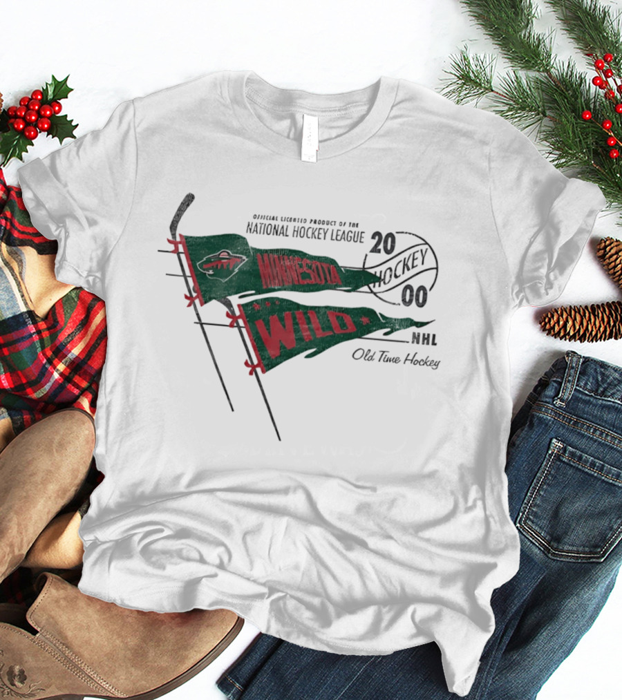 Minnesota Wild Official Licensed Product National Hockey League 2000 Old Time Hockey NHL T-Shirt