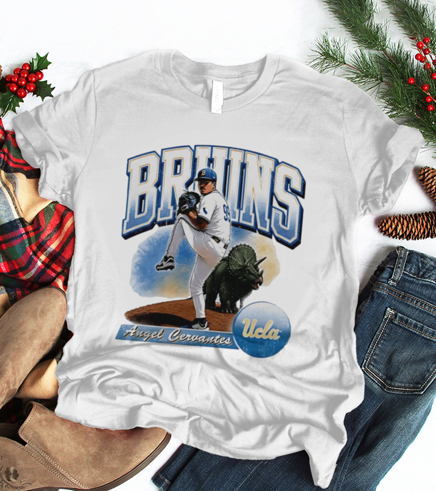 UCLA Bruins Angel Cervantes Baseball Player With Dinosaur T-Shirt