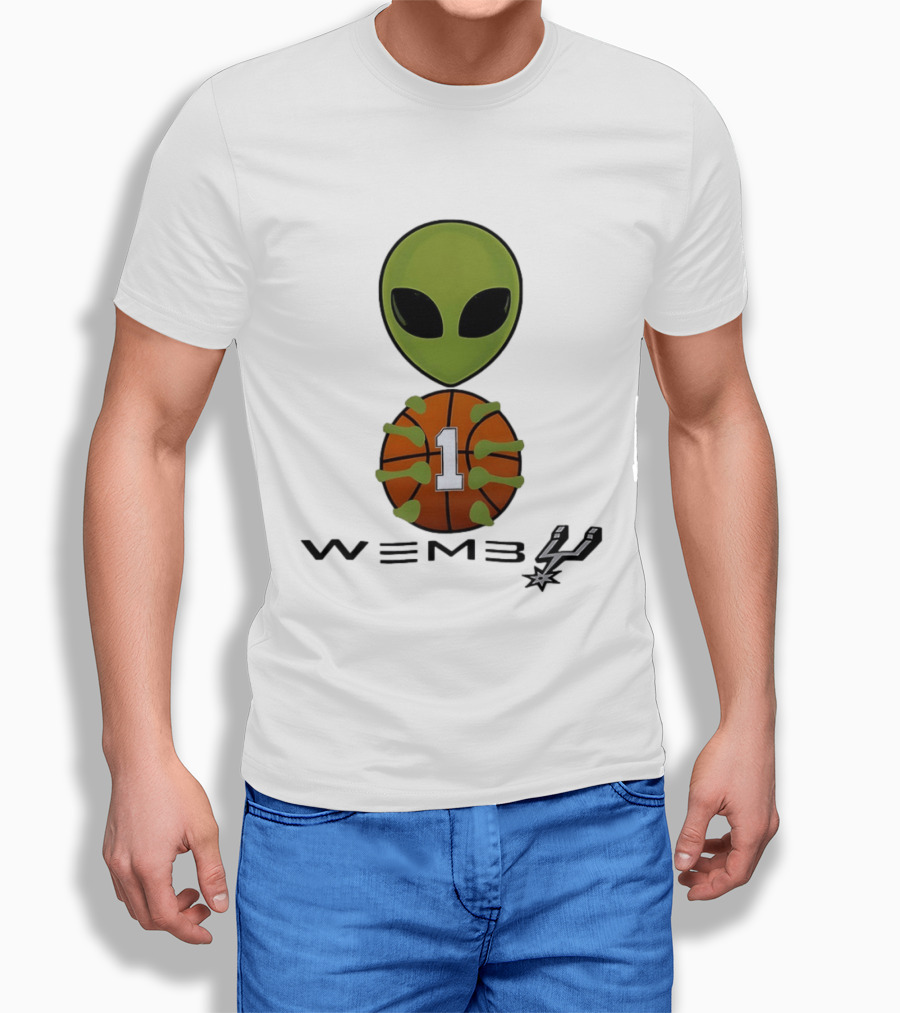 Wemby Alien Victor Wembanyama San Antonio Spurs NBA Basketball Alien T-Shirt