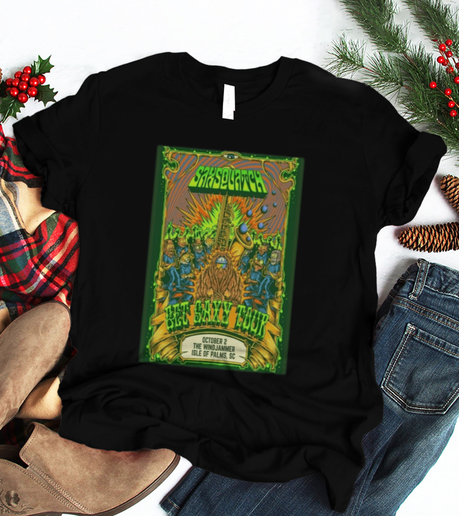 Saxsquatch Get Saxy Tour The Windjammer Isle Of Palms SC October 2 2026 T-Shirt