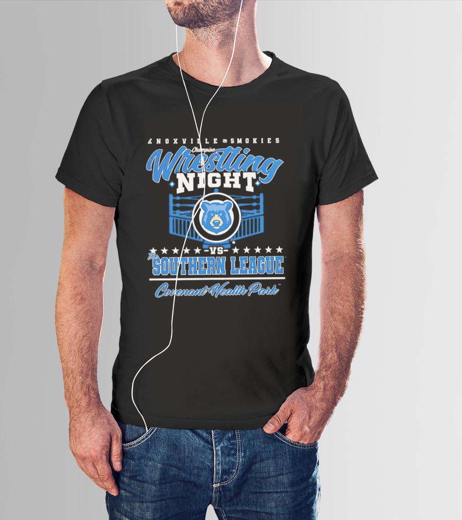 Knoxville Smokies Wrestling Night Vs Southern League Covenant Health Park T-Shirt