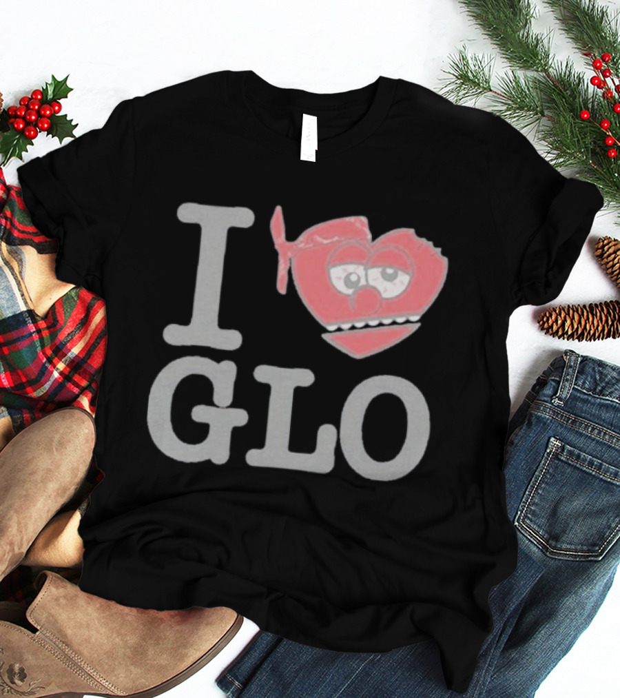 I Love Glo Heart Bandana Glo Gang T-Shirt