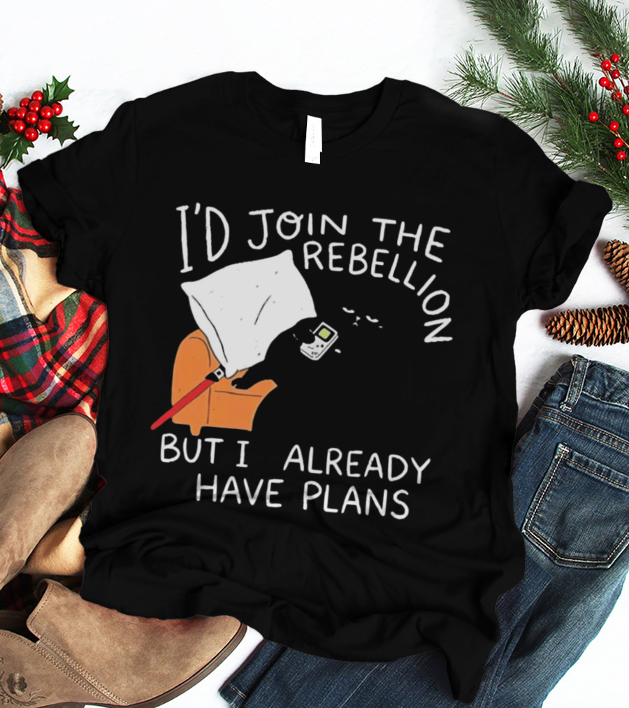 Lazy Cat Gaming Couch Rebellion Plans Funny Humor T-Shirt