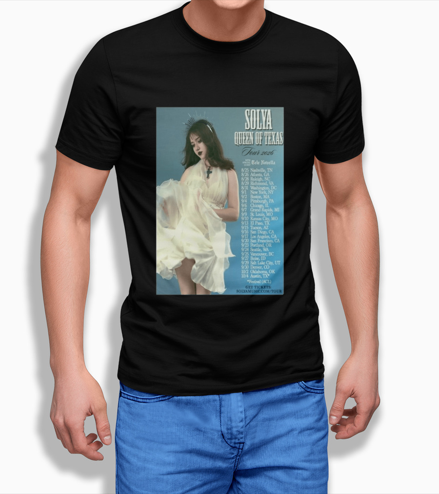 Solya Queen Of Texas Tour 2026 With Special Guest Tele Novella T-Shirt