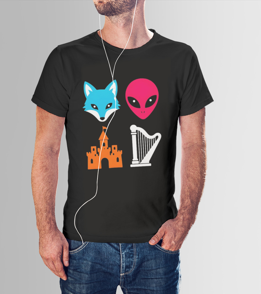Spurs Fox Alien Castle Harper Basketball Meme T-Shirt