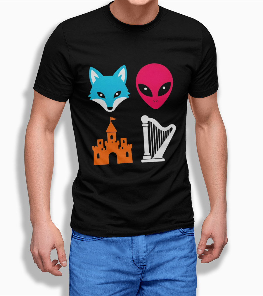 Spurs Fox Alien Castle Harper Basketball Meme T-Shirt