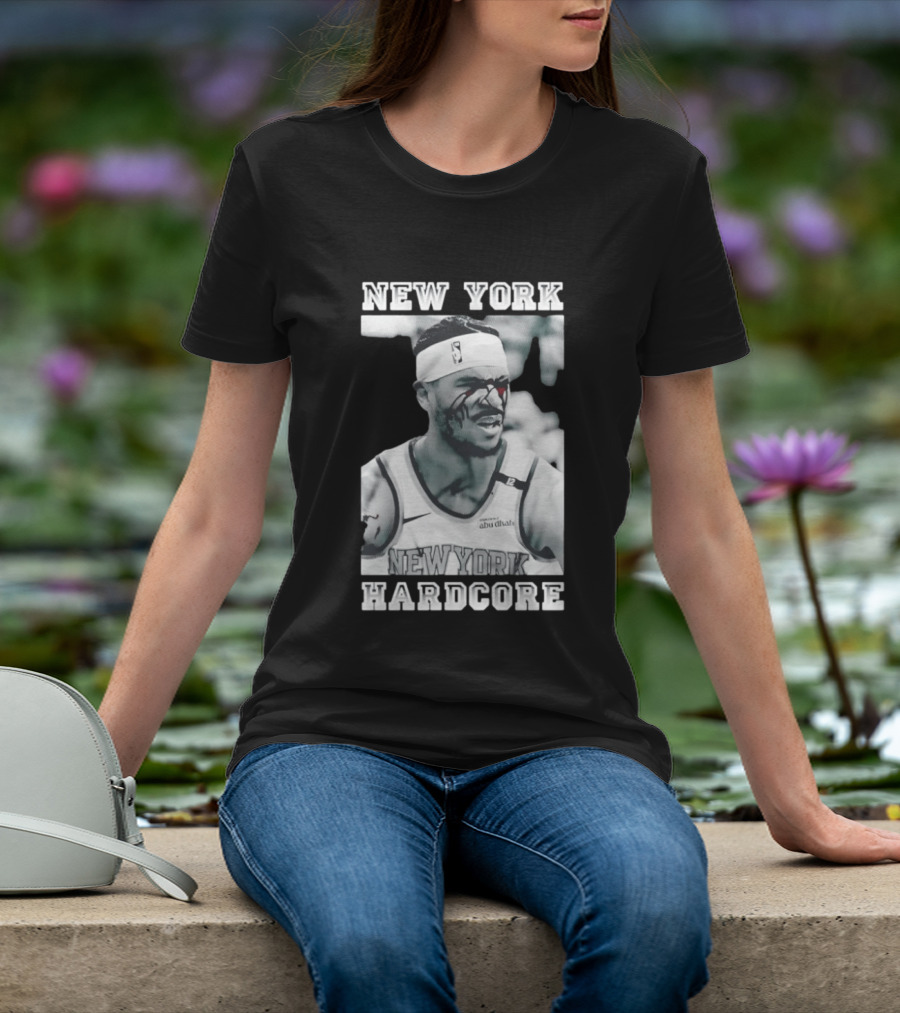New York Hardcore Josh Hart Bleeding Face NBA Knicks T-Shirt