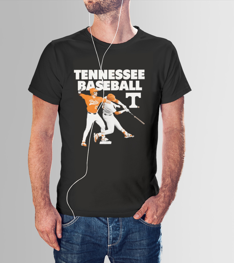 Tennessee Volunteers Baseball Vols Number 27 T-Shirt