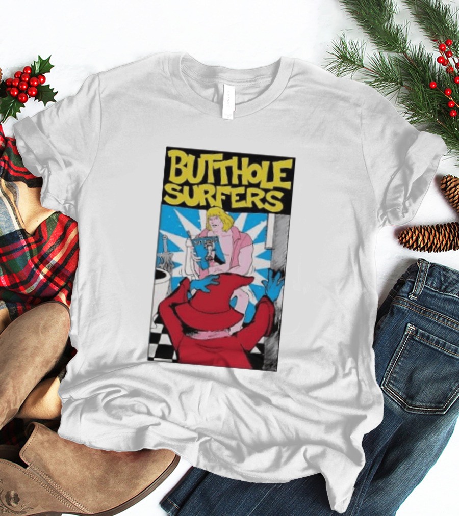 Butthole Surfers Comic Cover With Wizard And Bathroom Scene T-Shirt