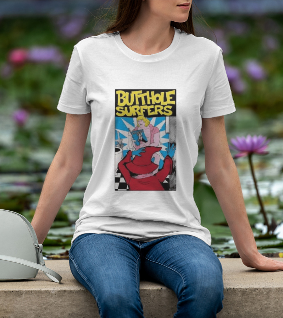 Butthole Surfers Comic Cover With Wizard And Bathroom Scene T-Shirt
