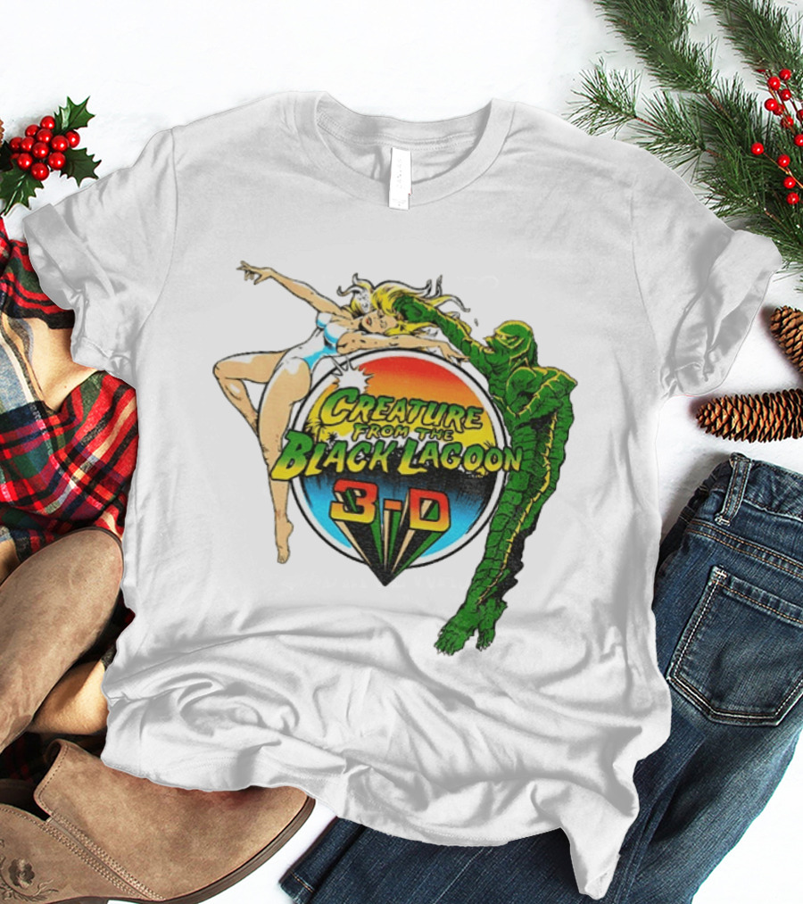 Creature From The Black Lagoon 3 D Gill Man Cartoon T-Shirt