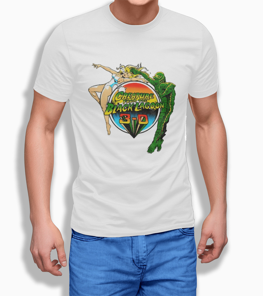 Creature From The Black Lagoon 3 D Gill Man Cartoon T-Shirt