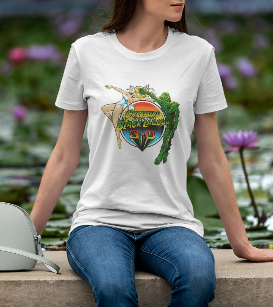 Creature From The Black Lagoon 3 D Gill Man Cartoon T-Shirt