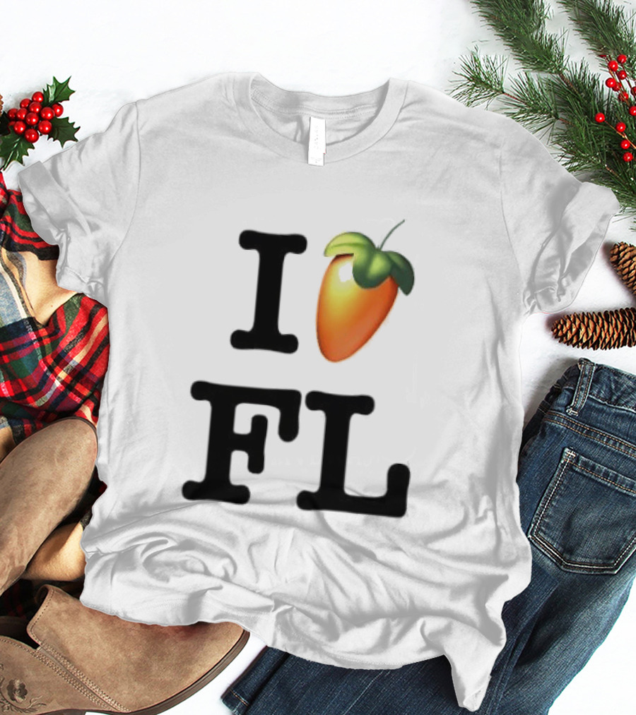 FL Studio I Love FL Logo Fruit T-Shirt