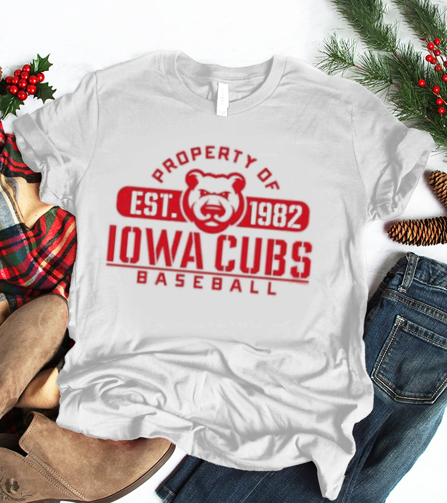 Property Of Iowa Cubs Baseball EST 1982 Minor League T-Shirt