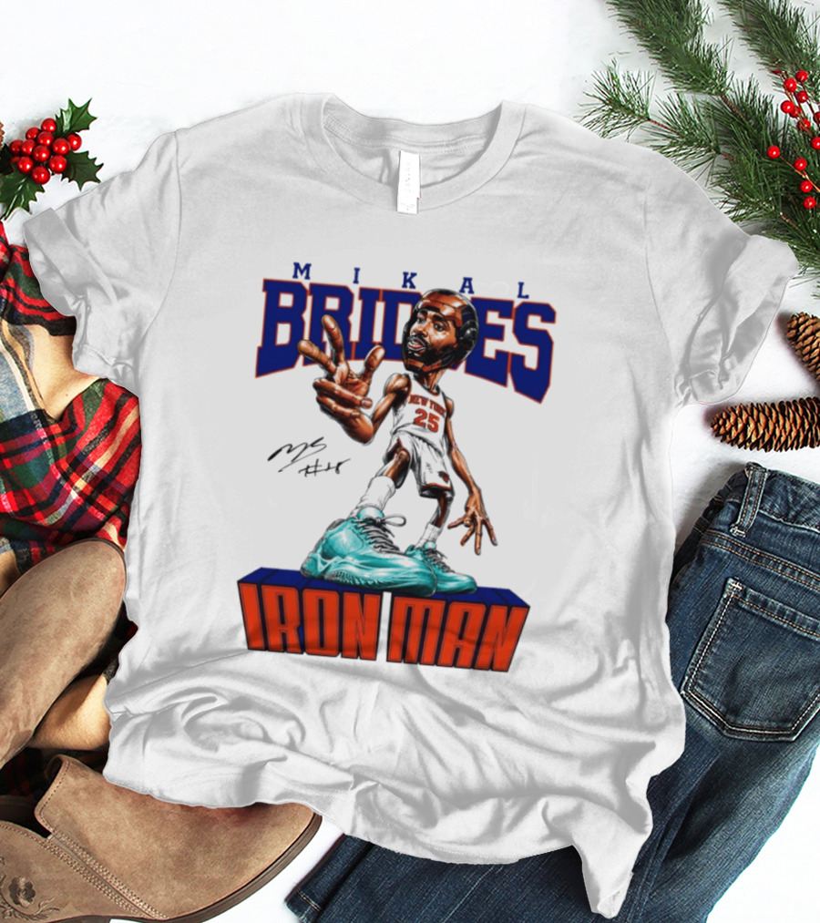 Mikal Bridges Iron Man New York Knicks NBA 2026 T-Shirt