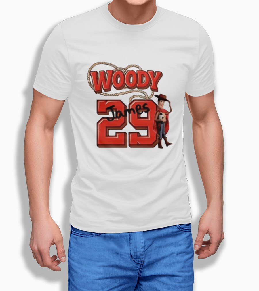 Woody James 29 Toy Story Character Soccer Ball T-Shirt