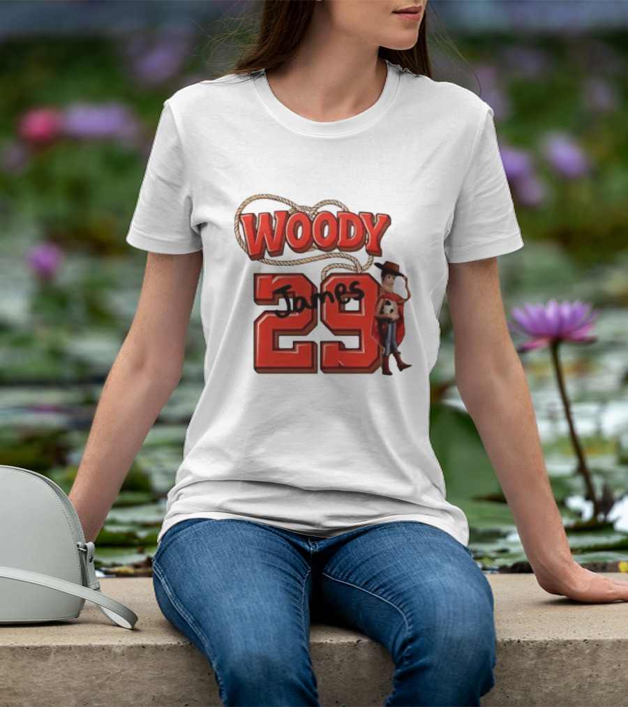 Woody James 29 Toy Story Character Soccer Ball T-Shirt