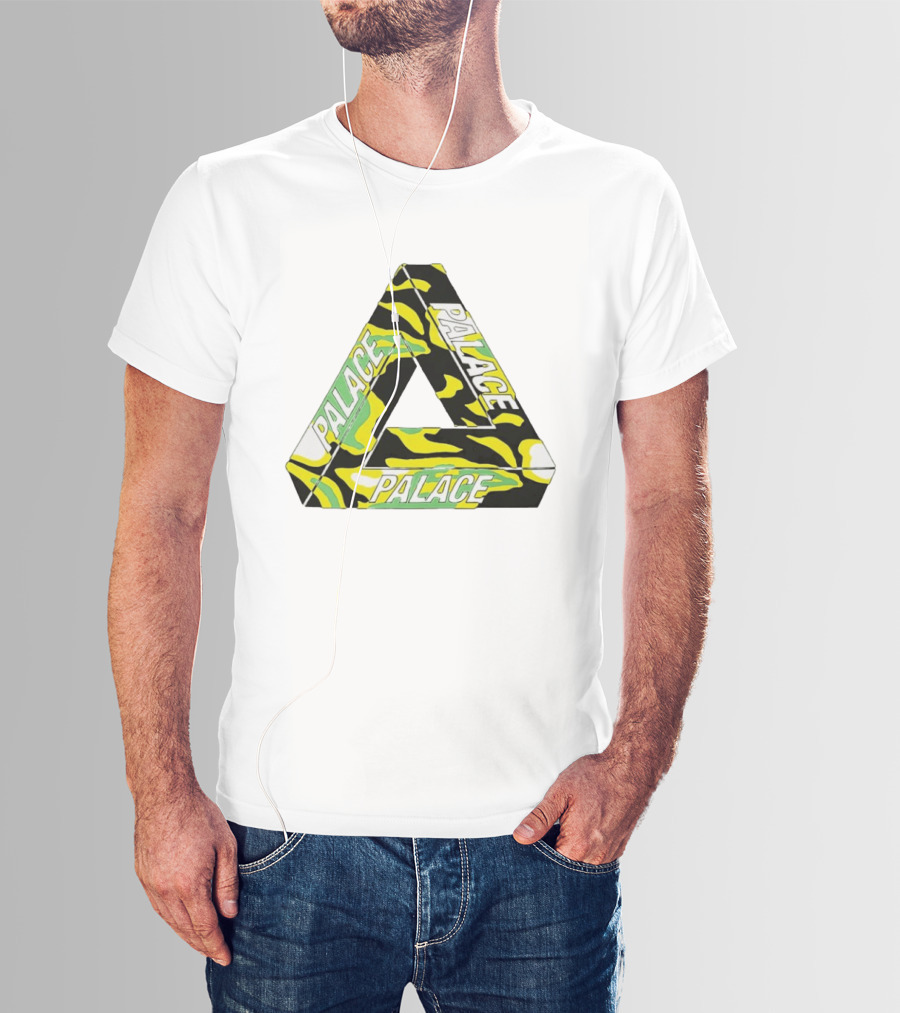 Palace Skateboards Tri Ferg Black Yellow Green Camo T-Shirt