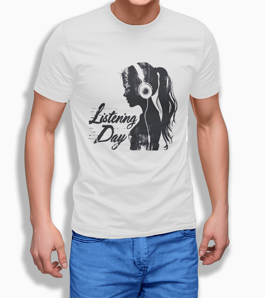 Listening Day Headphones Audio Music Concert T-Shirt