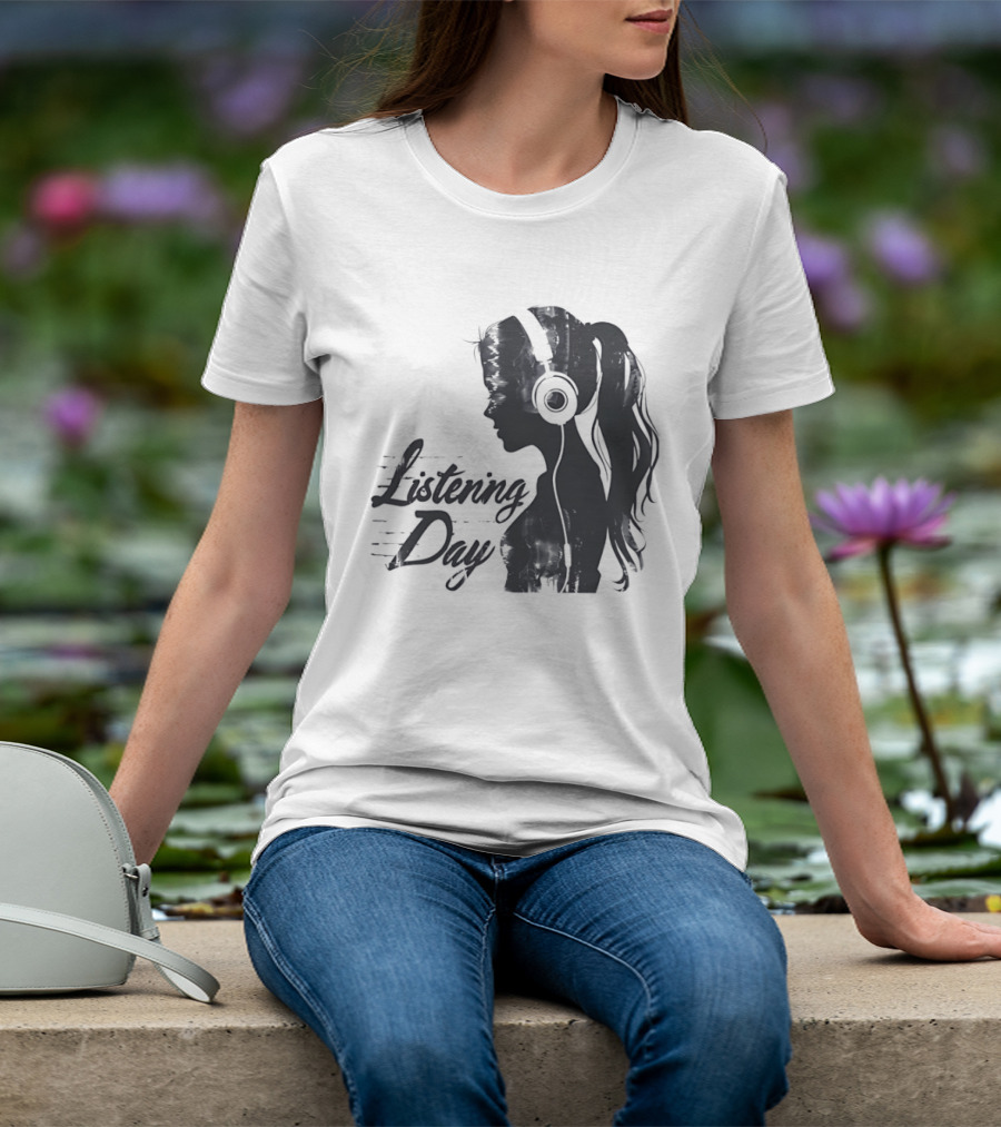 Listening Day Headphones Audio Music Concert T-Shirt