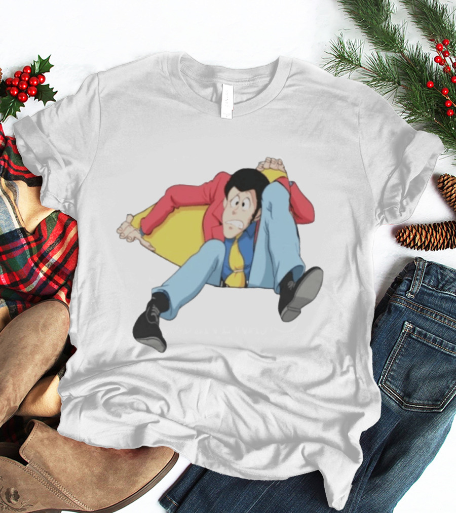 Lupin III Character In Red Jacket And Blue Pants T-Shirt