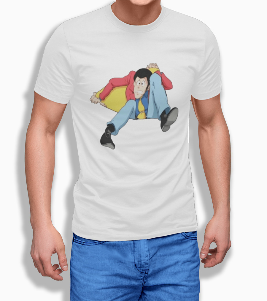 Lupin III Character In Red Jacket And Blue Pants T-Shirt