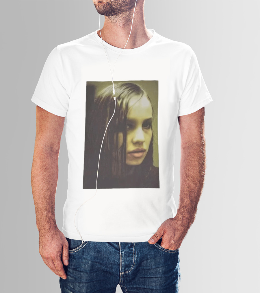 Raf Simons FW18 Christiane F Wet Hair Portrait Fashion T-Shirt