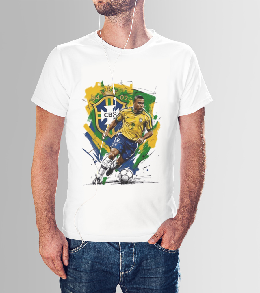 Ronaldo Nazario Brazil 1994 2002 CBF World Cup Legends T-Shirt