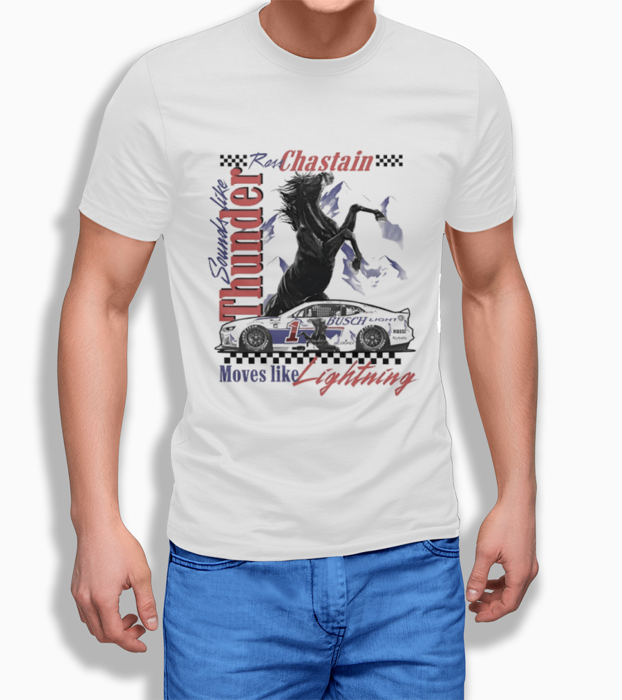 Ross Chastain Thunder Lightning Trackhouse Racing NASCAR T-Shirt