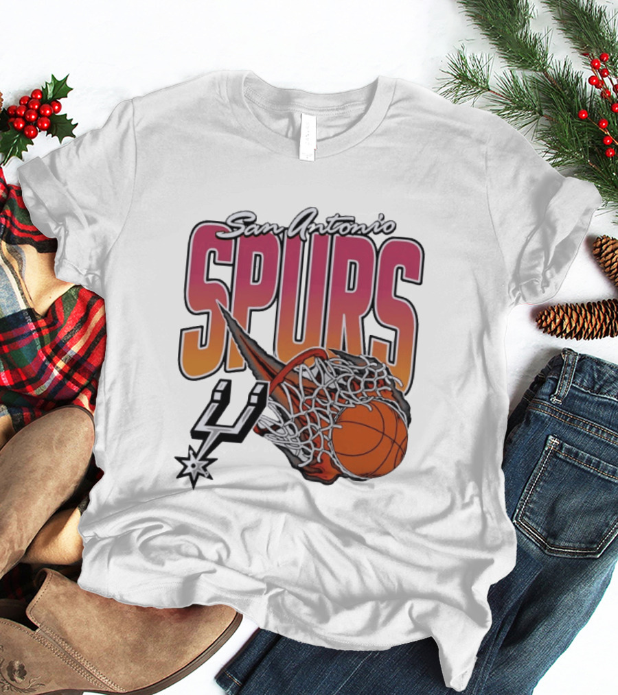 San Antonio Spurs Teal Basketball Explosion T-Shirt