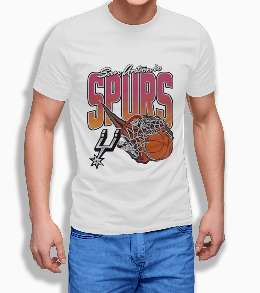 San Antonio Spurs Teal Basketball Explosion T-Shirt