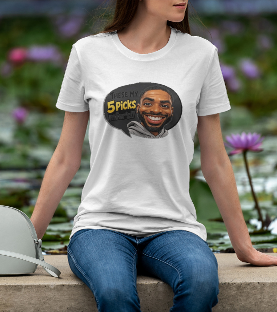 These My 5 Picks Mikal Bridges Caricature T-Shirt